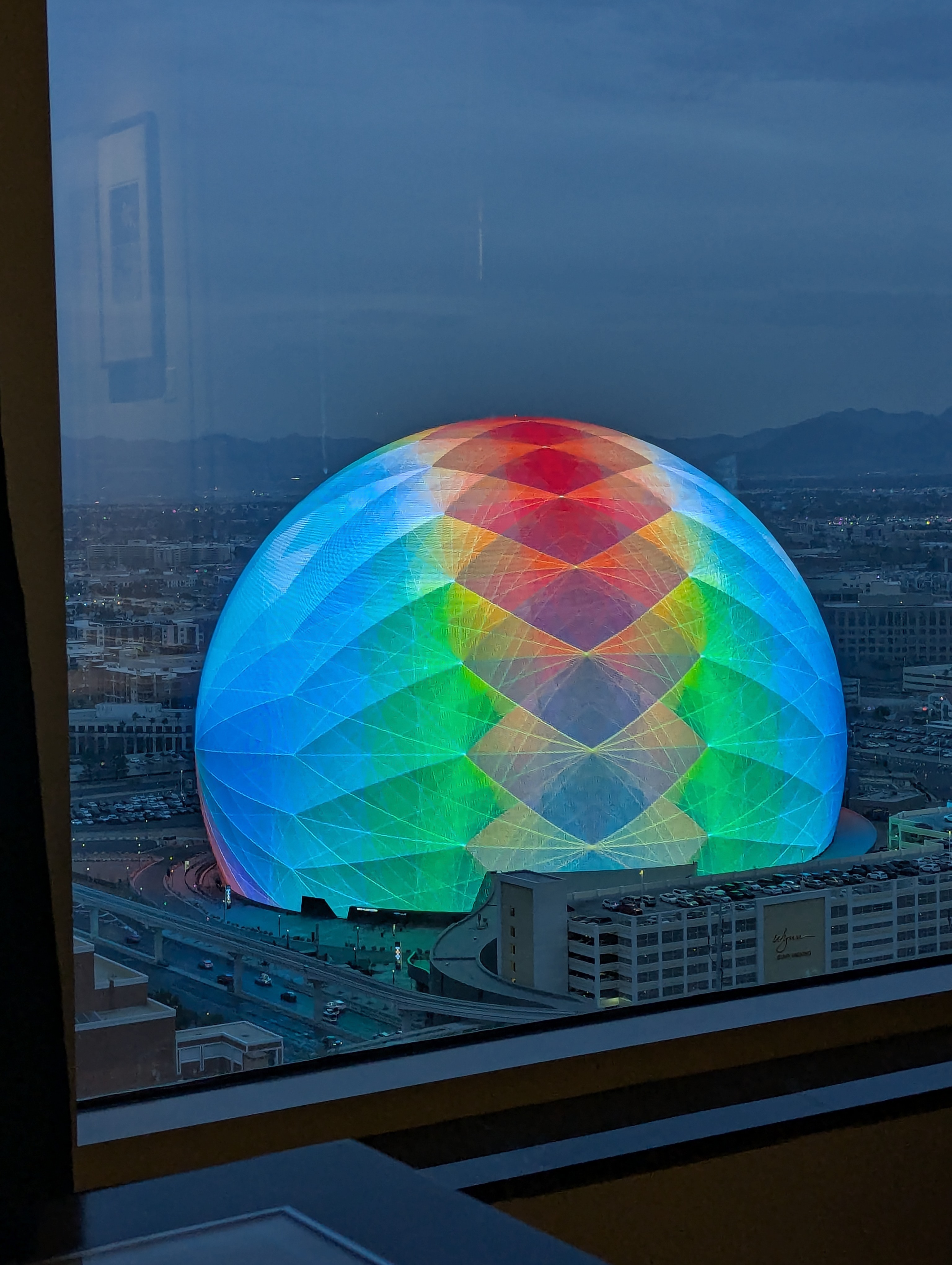 Las Vegas, The Sphere as seen from The Venetian